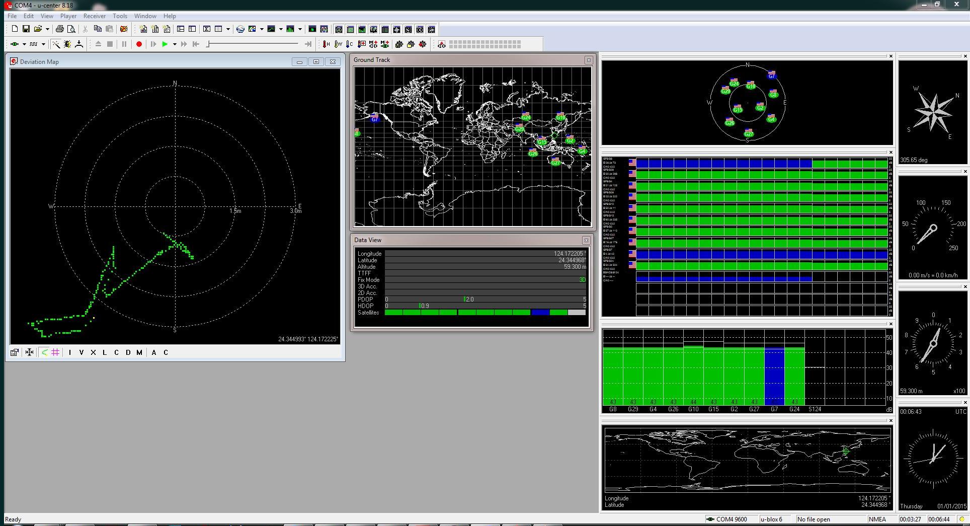budget, inexpencive, economical GNSS RF ReGen simulator test with uBlox GPS GLONASS receiver